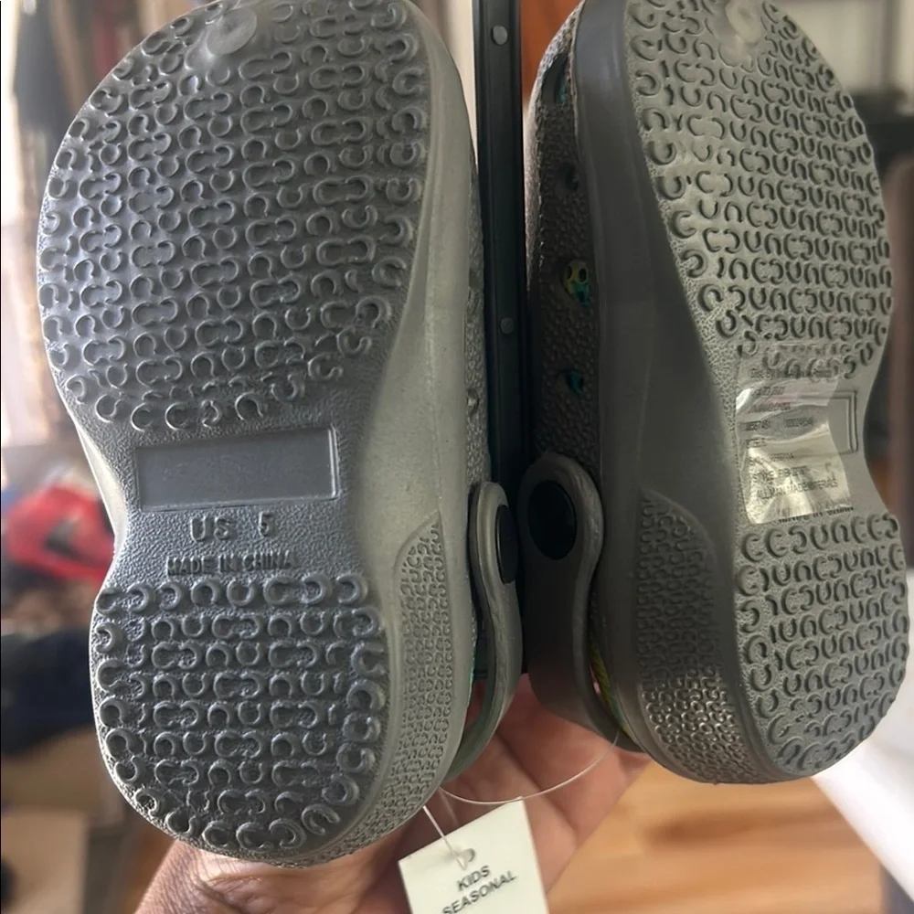 Gray Water Shoes with Ocean-Themed Charms